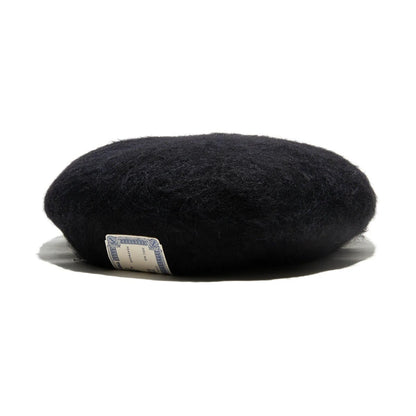 THE H.W.DOG & Co. (ドッグアンドコー) ～LEATHER WAPPEN FLUFFY BERET - Black～