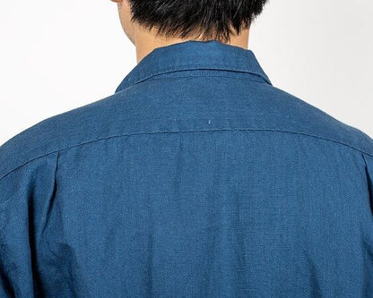 WORKERS(ワーカーズ)～Open Collar Shirt, Indigo Linen～