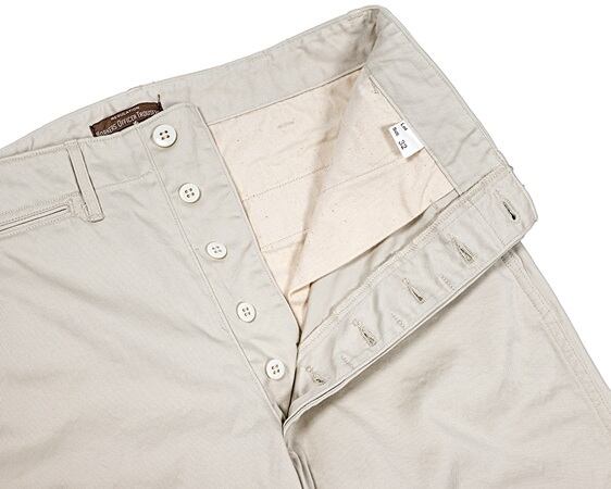 WORKERS(ワーカーズ)～Officer Trousers Slim Type2, Pearl White Chino～