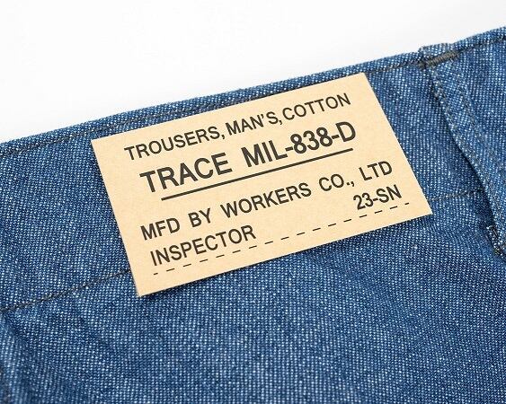 WORKERS(ワーカーズ)～Baker Pants Trace MIL-838-D Indigo Denim～