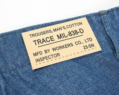 WORKERS(ワーカーズ)～Baker Pants Trace MIL-838-D Indigo Denim～