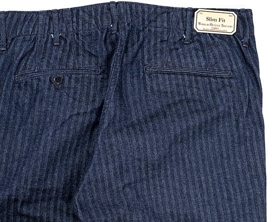 WORKERS(ワーカーズ)～Officer Trousers SlimType2 Indigo Herringbone～