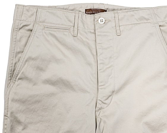 WORKERS(ワーカーズ)～Officer Trousers Slim Type2, Pearl White Chino～