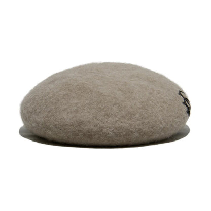 THE H.W.DOG & Co. (ドッグアンドコー) ～LEATHER WAPPEN FLUFFY BERET - Beige～