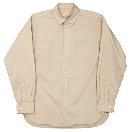 WORKERS(ワーカーズ)～Round Collar Shirt, Poplin, Beige～