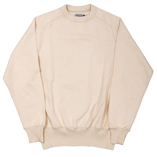 WORKERS(ワーカーズ)～Cotton Saddle Shoulder Sweater, White～