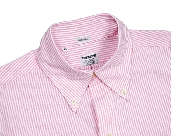 WORKERS(ワーカーズ)～Modified 6 Button BD, Supima OX, Stripe, Pink～