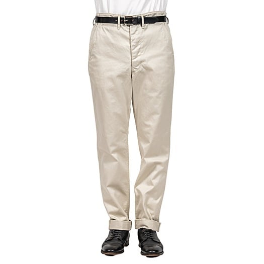 WORKERS(ワーカーズ)～Officer Trousers Slim Type2, Pearl White Chino～