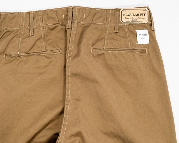 WORKERS(ワーカーズ)～Officer Trousers, Regular Fit, USMC Khaki, 10 oz Chino～