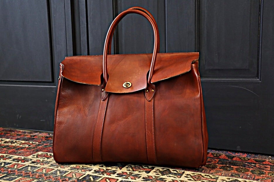VASCO(ヴァスコ)～LEATHER SADDLE TOTE BAG CAMEL～