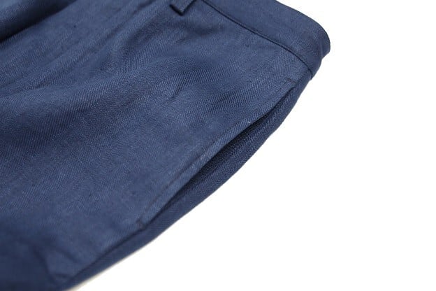 WORKERS(ワーカーズ)～IVY Trousers, French Linen Herringbone, Navy～