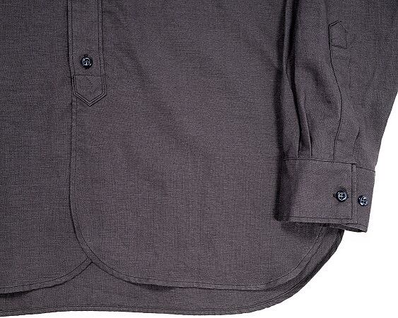WORKERS(ワーカーズ)～Band Collar Shirt, Black Linen～
