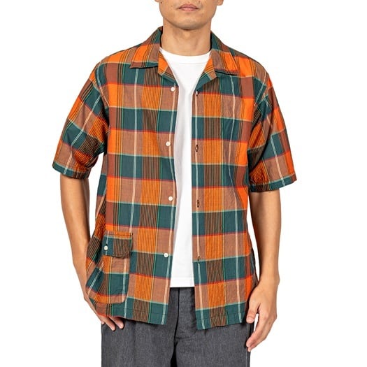 WORKERS(ワーカーズ)～Open Collar Shirt, Orange Madras～