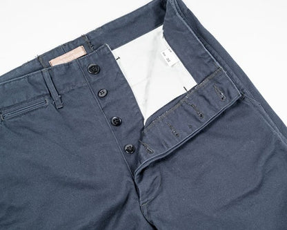 WORKERS(ワーカーズ)～Officer Trousers Slim, Type 2 8oz Light Chino Navy～