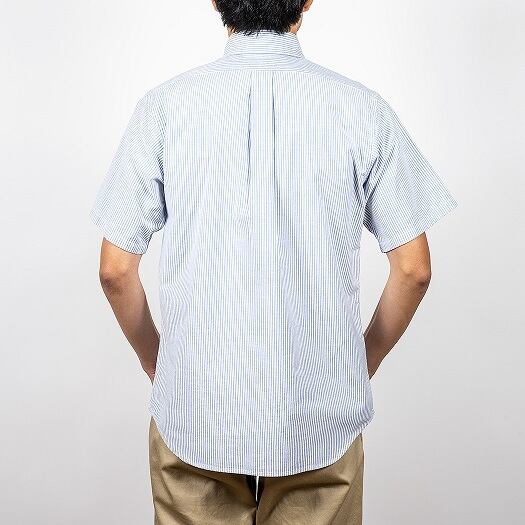 WORKERS(ワーカーズ)～Short Sleeve BD, Blue Stripe Supima OX～