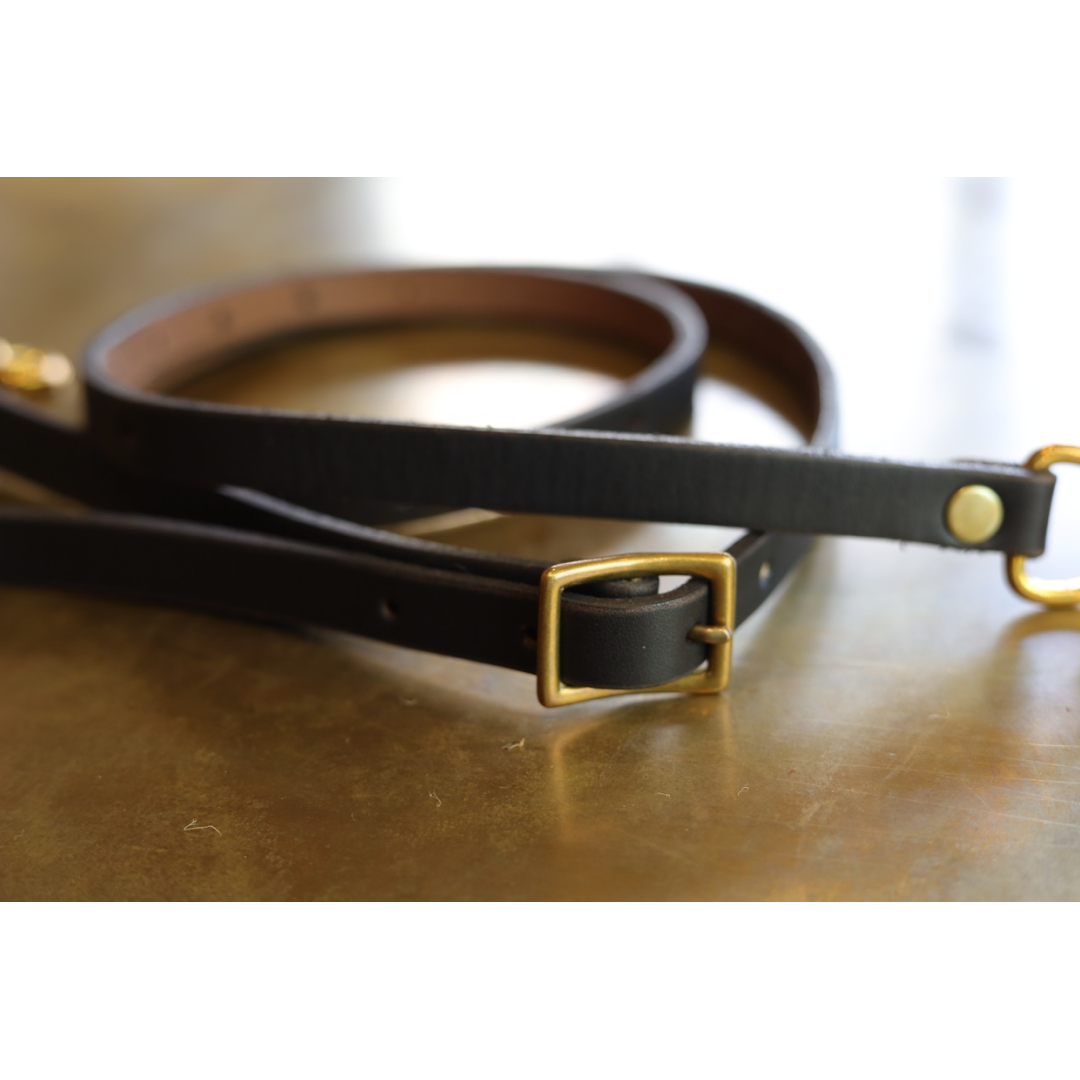 LEATHER SHOULDER STRAP BLACK