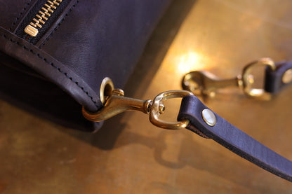 LEATHER SHOULDER STRAP BLACK