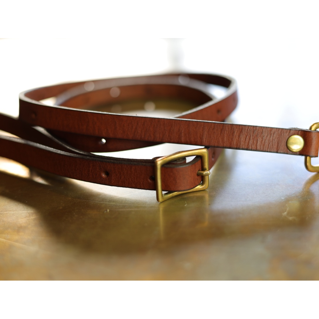 LEATHER SHOULDER STRAP CAMEL