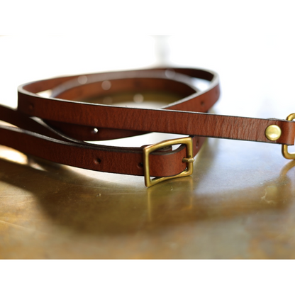 LEATHER SHOULDER STRAP CAMEL