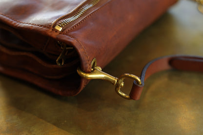 LEATHER SHOULDER STRAP CAMEL