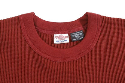 【FREEWHEELERS】"TOMCATS" CREW NECKED THERMAL LONG SLEEVE SHIRT DARK CRIMSON