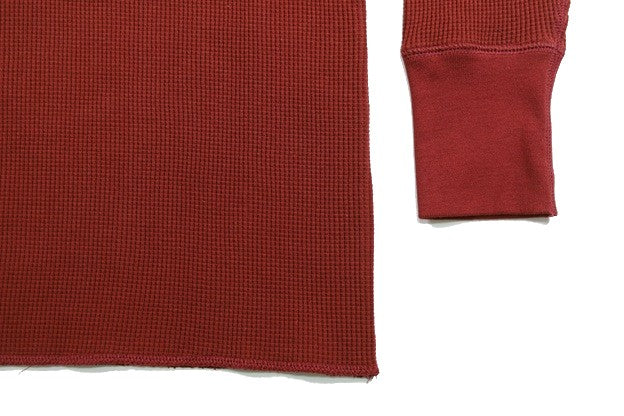 【FREEWHEELERS】"TOMCATS" CREW NECKED THERMAL LONG SLEEVE SHIRT DARK CRIMSON