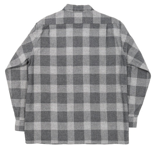 【WORKERS】Open Collar Shirt, Cotton Wool Flannel, Check