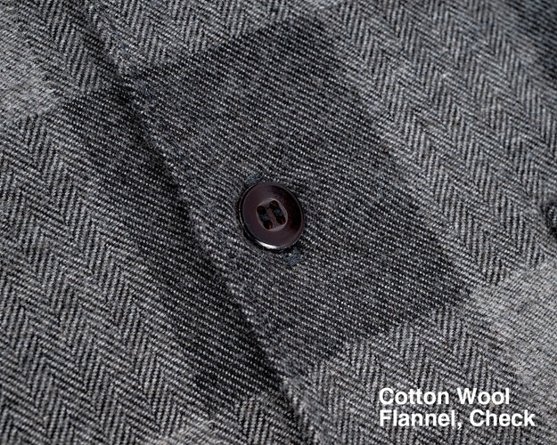 【WORKERS】Open Collar Shirt, Cotton Wool Flannel, Check