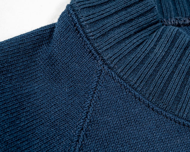 【WORKERS】Raglan Cotton Sweater Navy