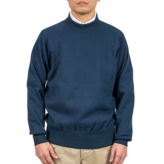 【WORKERS】Raglan Cotton Sweater Navy
