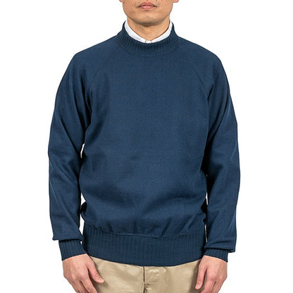 【WORKERS】Raglan Cotton Sweater Navy