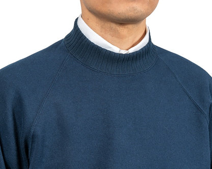 【WORKERS】Raglan Cotton Sweater Navy