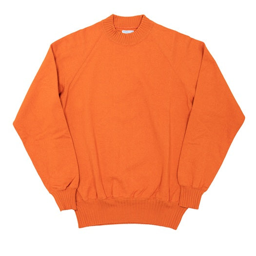 【WORKERS】Raglan Cotton Sweater Orange