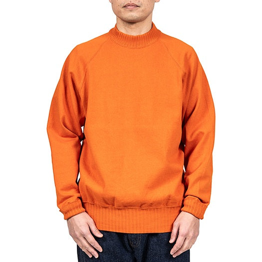 【WORKERS】Raglan Cotton Sweater Orange