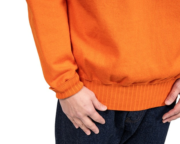 【WORKERS】Raglan Cotton Sweater Orange