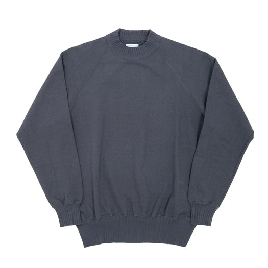 【WORKERS】Raglan Cotton Sweater Fade Black