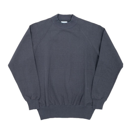 【WORKERS】Raglan Cotton Sweater Fade Black