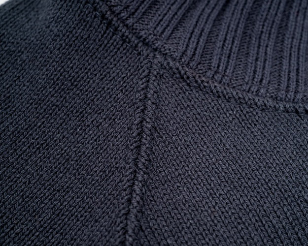 【WORKERS】Raglan Cotton Sweater Fade Black