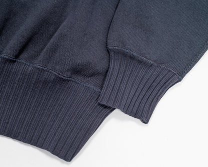 【WORKERS】Raglan Cotton Sweater Fade Black