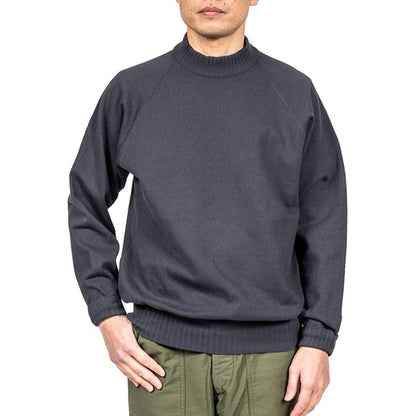 【WORKERS】Raglan Cotton Sweater Fade Black