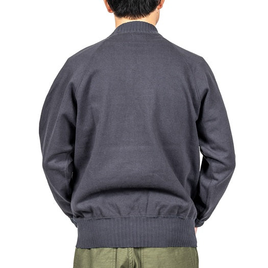 【WORKERS】Raglan Cotton Sweater Fade Black