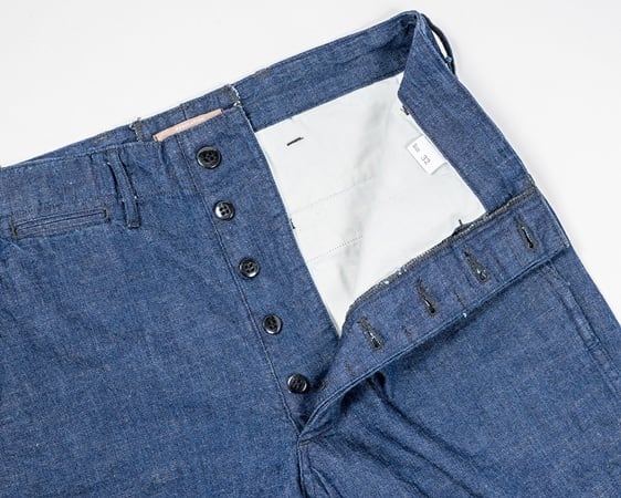 WORKERS(ワーカーズ)～Officer Trousers Slim, Type 2 8oz GR Back Denim～