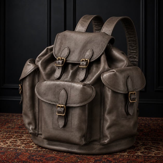 VASCO(ヴァスコ)～LEATHER ARMY RUCKSACK GRAY～