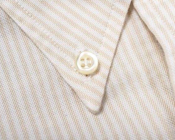 WORKERS(ワーカーズ)～Short Sleeve BD, Ecru Stripe Supima OX～