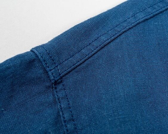 WORKERS(ワーカーズ)～Open Collar Shirt, Indigo Linen～