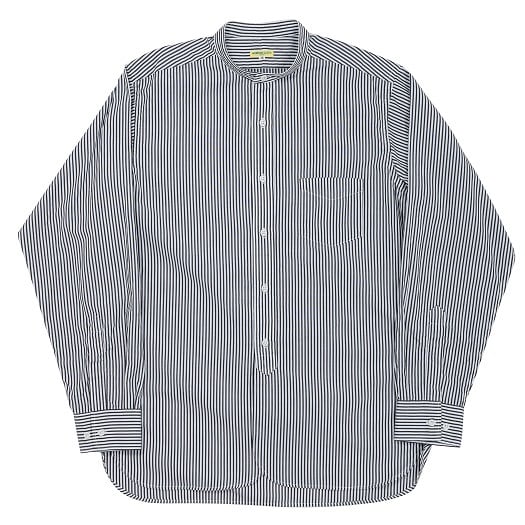 WORKERS(ワーカーズ)～Band Collar Shirt Stripe Poplin～