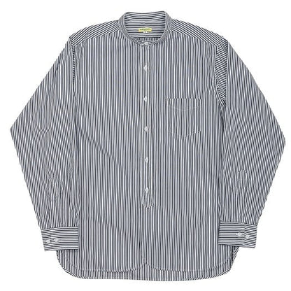 WORKERS(ワーカーズ)～Band Collar Shirt Stripe Poplin～