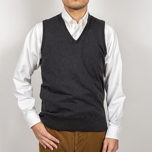 WORKERS(ワーカーズ)～FC High Gauge Knit, Vest CHARCOAL～