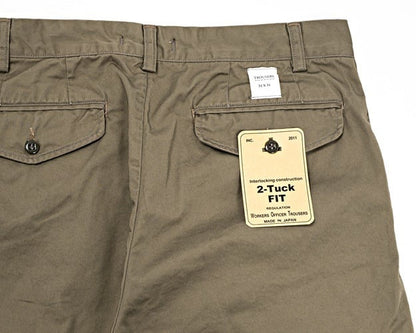 WORKERS(ワーカーズ)～Officer Trousers, 2 Tuck, 8 oz Hunter Green Chino～