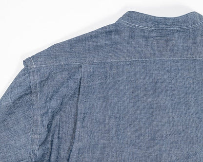 WORKERS(ワーカーズ)～Band Collar Shirt, Indigo Chambray～